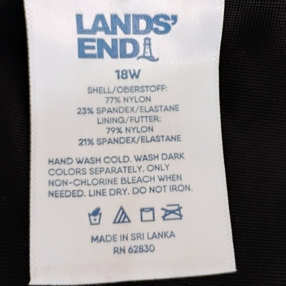 Land's End Women's Black Bikini Brief 18W - Picture 3 of 5